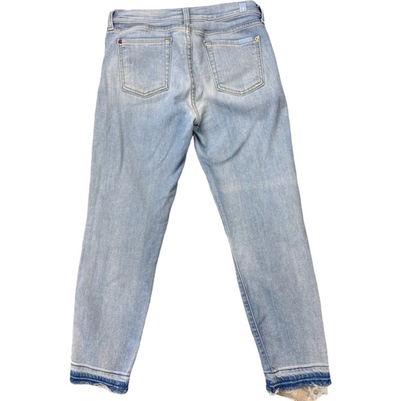 7 For All Mankind Women’s Roxanne Ankle Jeans raw hem light blue wash size 26 - Picture 10 of 11